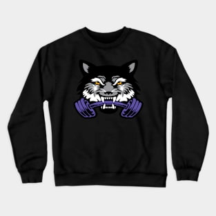 Wolf sport and fitness lovely blend drawing cute cool colorful Crewneck Sweatshirt